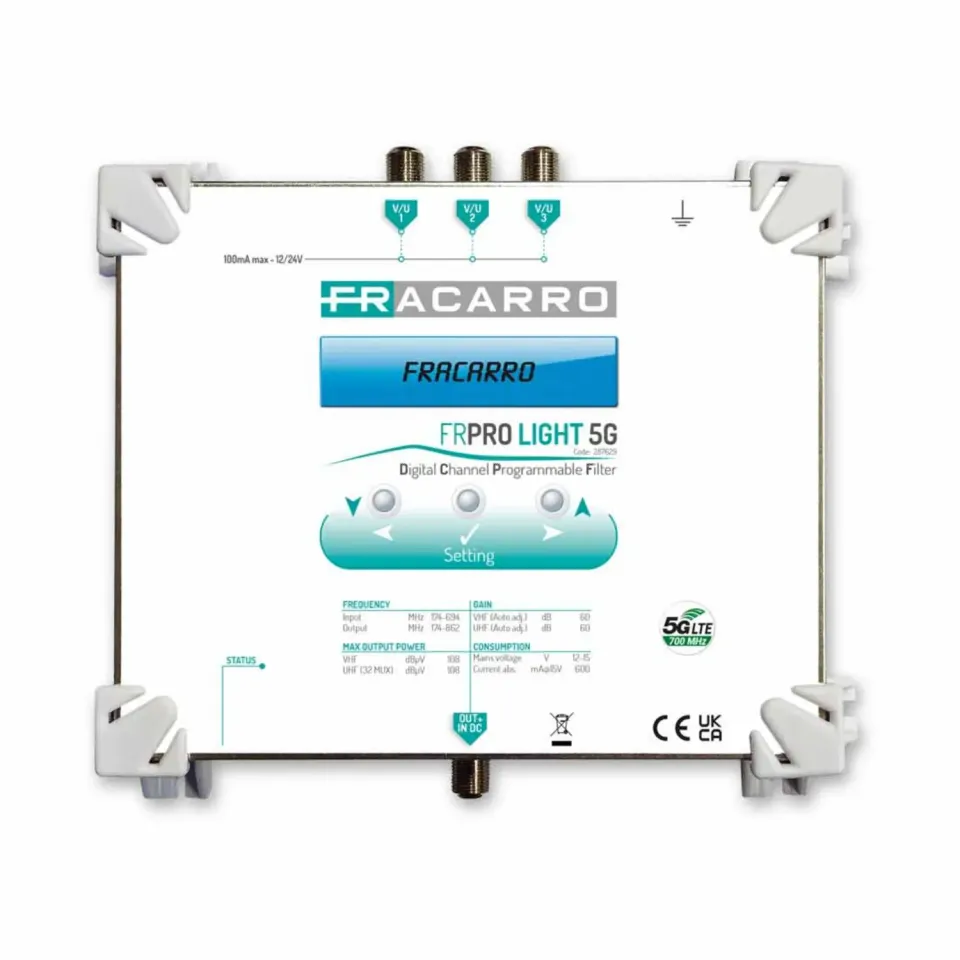 Fracarro FRPRO LIGHT 5G centrale programmabile 3 ingressi