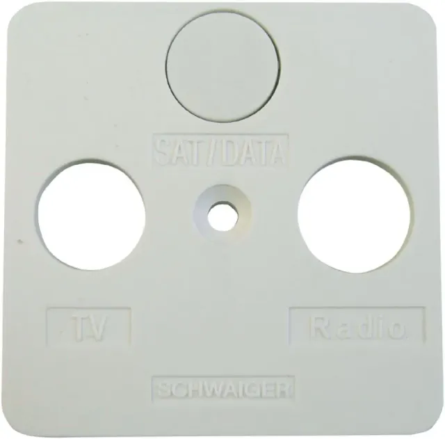 Schwaiger Placca Copertura 50 mm 2-3 Fori Bianca