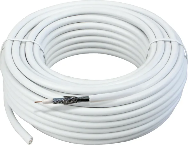 Schwaiger Cavo Coassiale SAT 10 m Bianco 110 dB Classe A