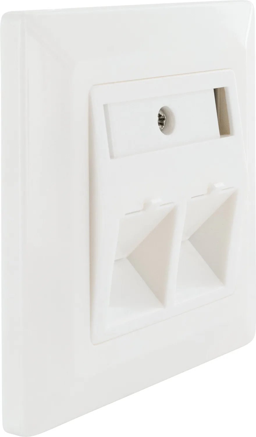 Schwaiger Keystone scatola presa rete 2 moduli bianca