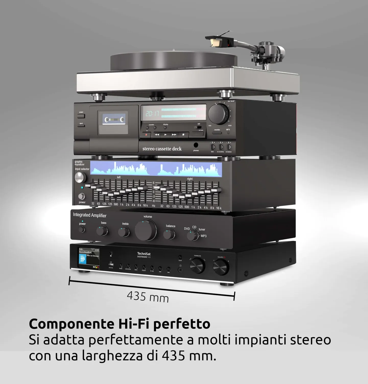 TechniSat DIGITRADIO 143 V3 sintonizzatore HiFi nero