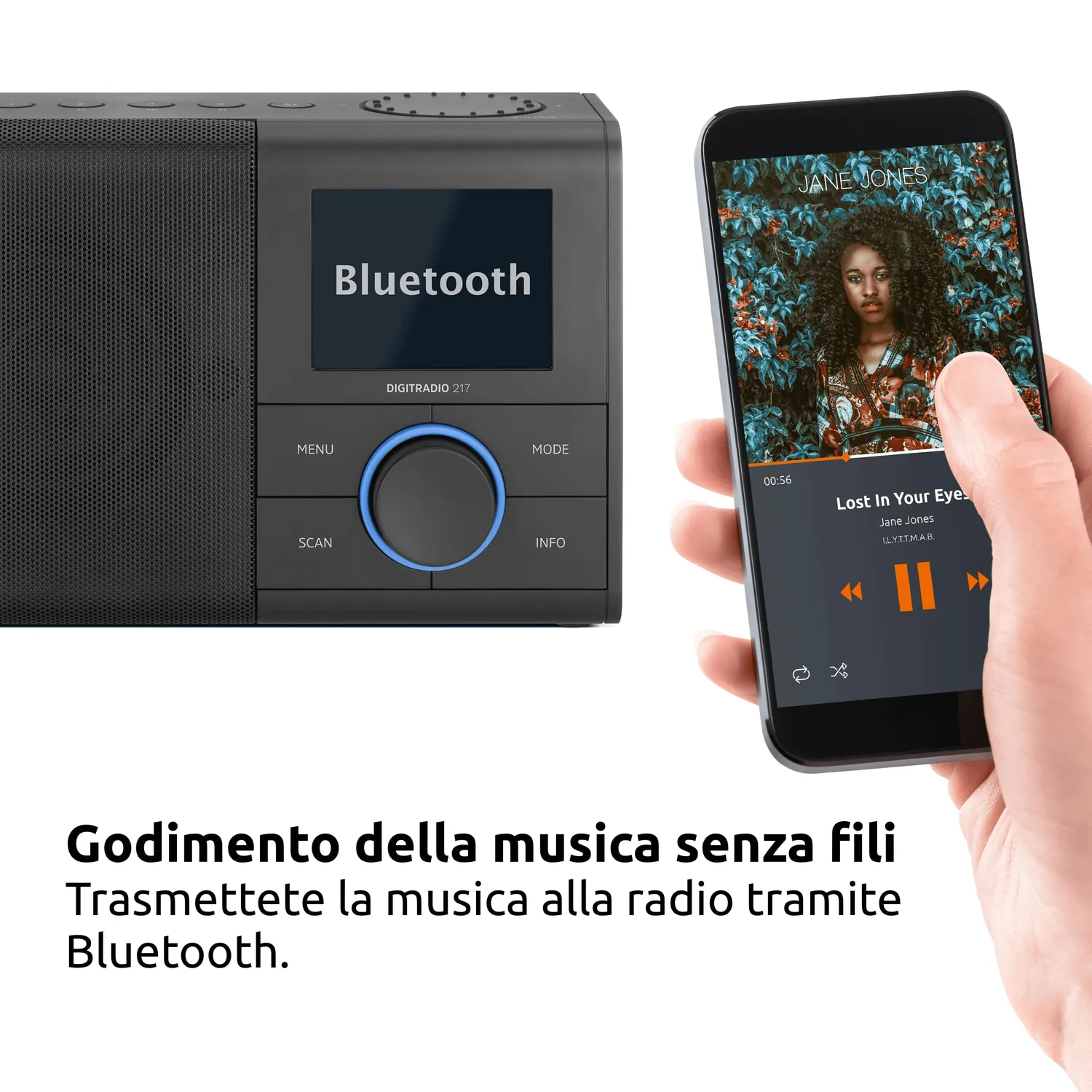 TechniSat DIGITRADIO 217 radio portatile DAB+ nera
