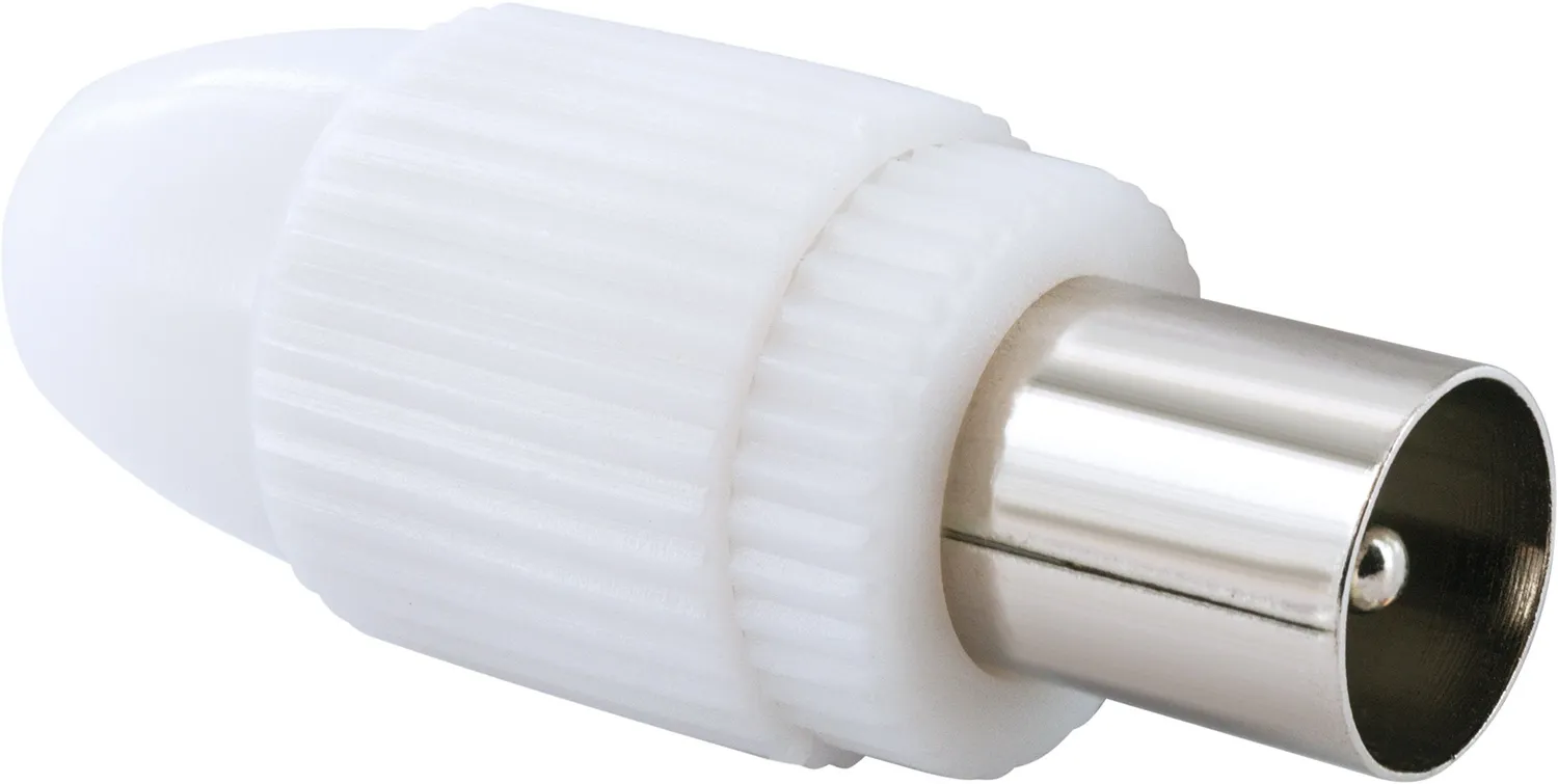 Schwaiger Connettore IEC Antenna Coassiale Bianco 1 Pezzo