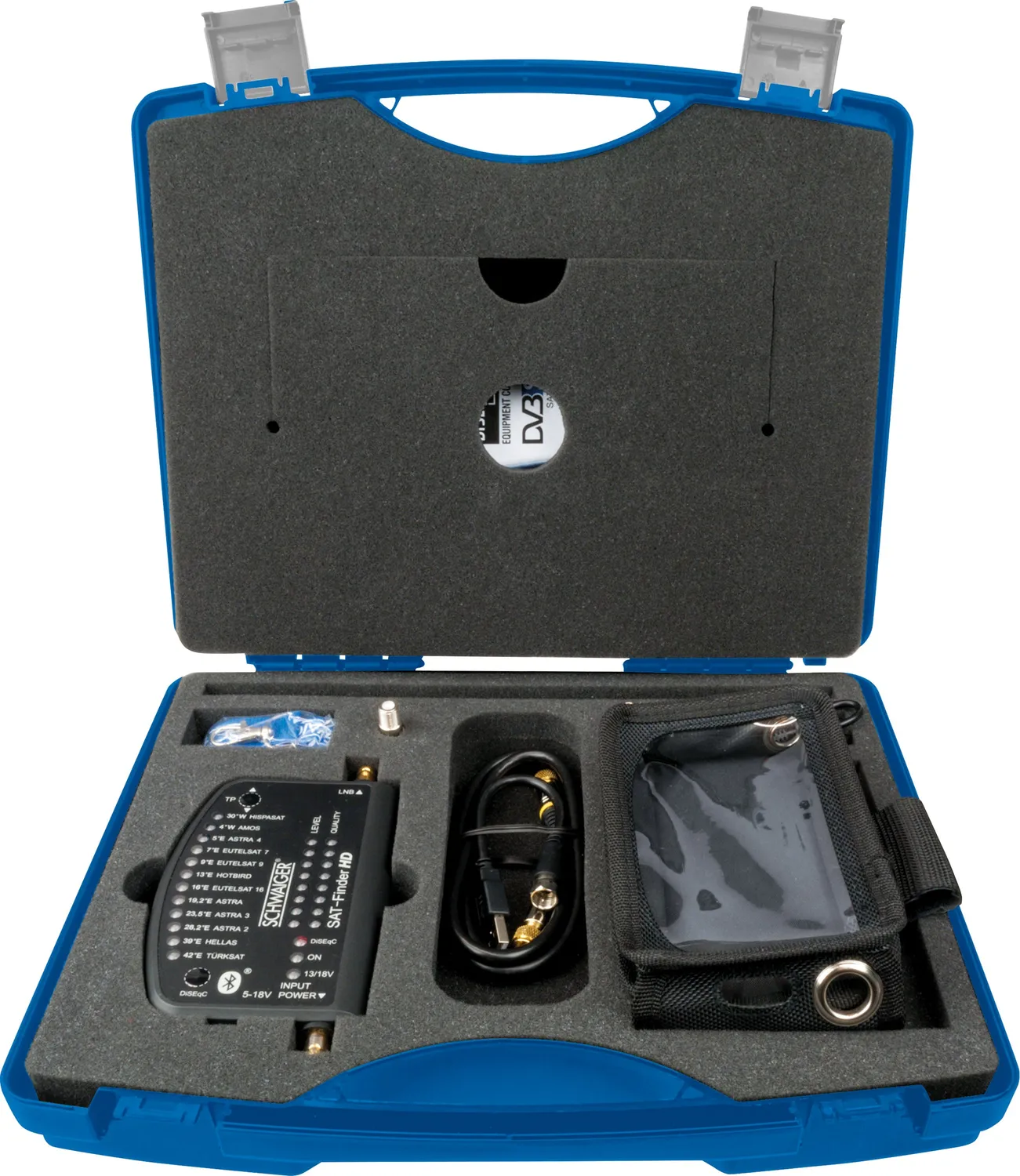 Schwaiger Sat Finder HD misuratore segnale in valigia
