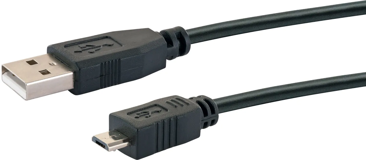 Schwaiger Cavo USB 2.0 Micro-B Ricarica 480Mbps 1m Nero