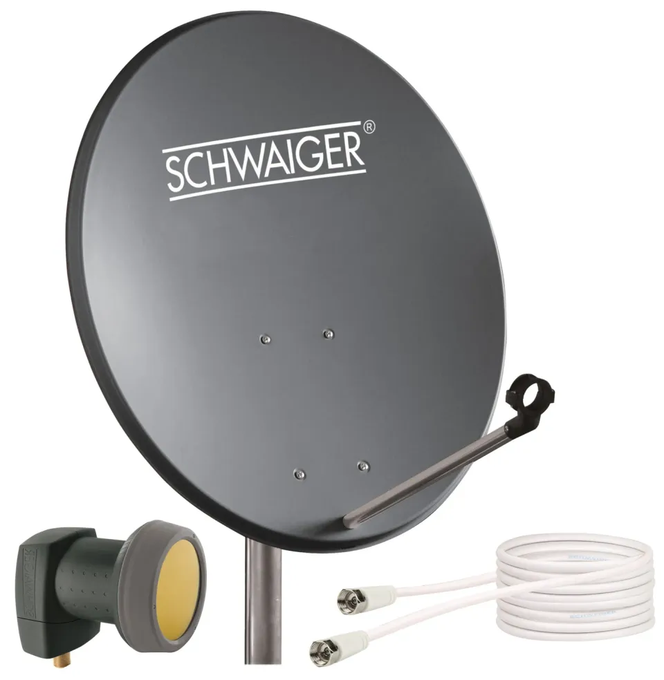 Schwaiger Kit Parabola Satellitare 55 cm 1 Utente Antracite
