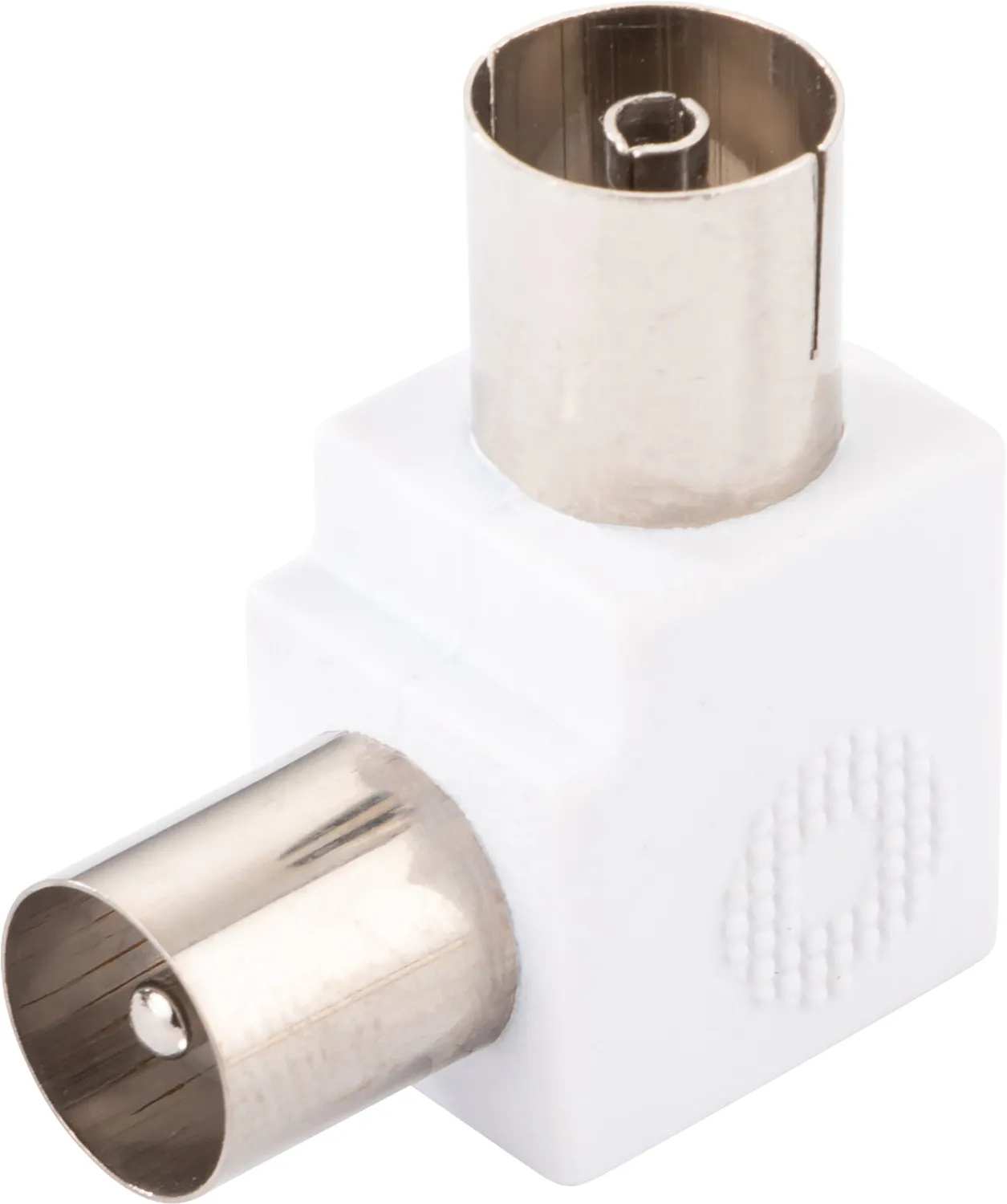 Schwaiger Adattatore Antenna IEC 90° bianco