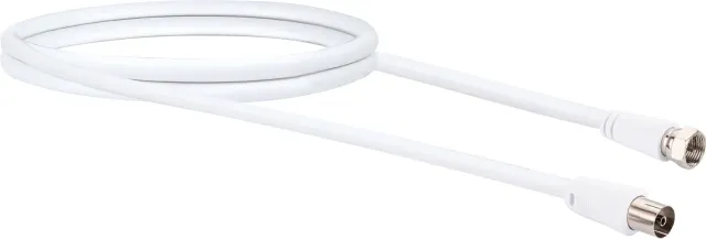Schwaiger Cavo antenna SAT F-IEC 75 dB 1,5 m bianco