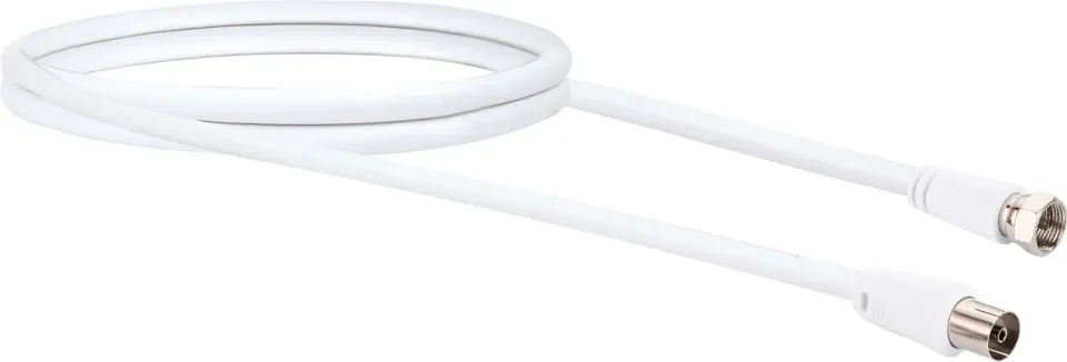 Schwaiger Cavo antenna SAT F-IEC 75 dB 1,5 m bianco