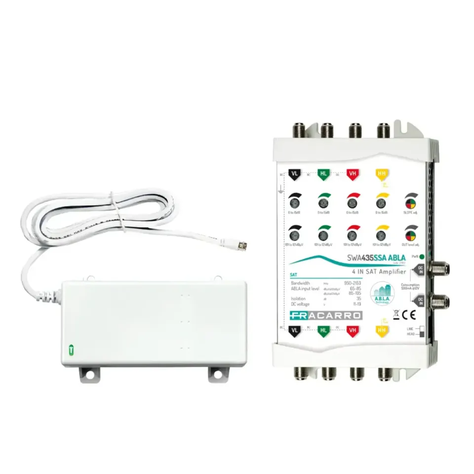 Fracarro AMP435SSA ABLA amplificatore SAT 4 ingressi autoalimentato