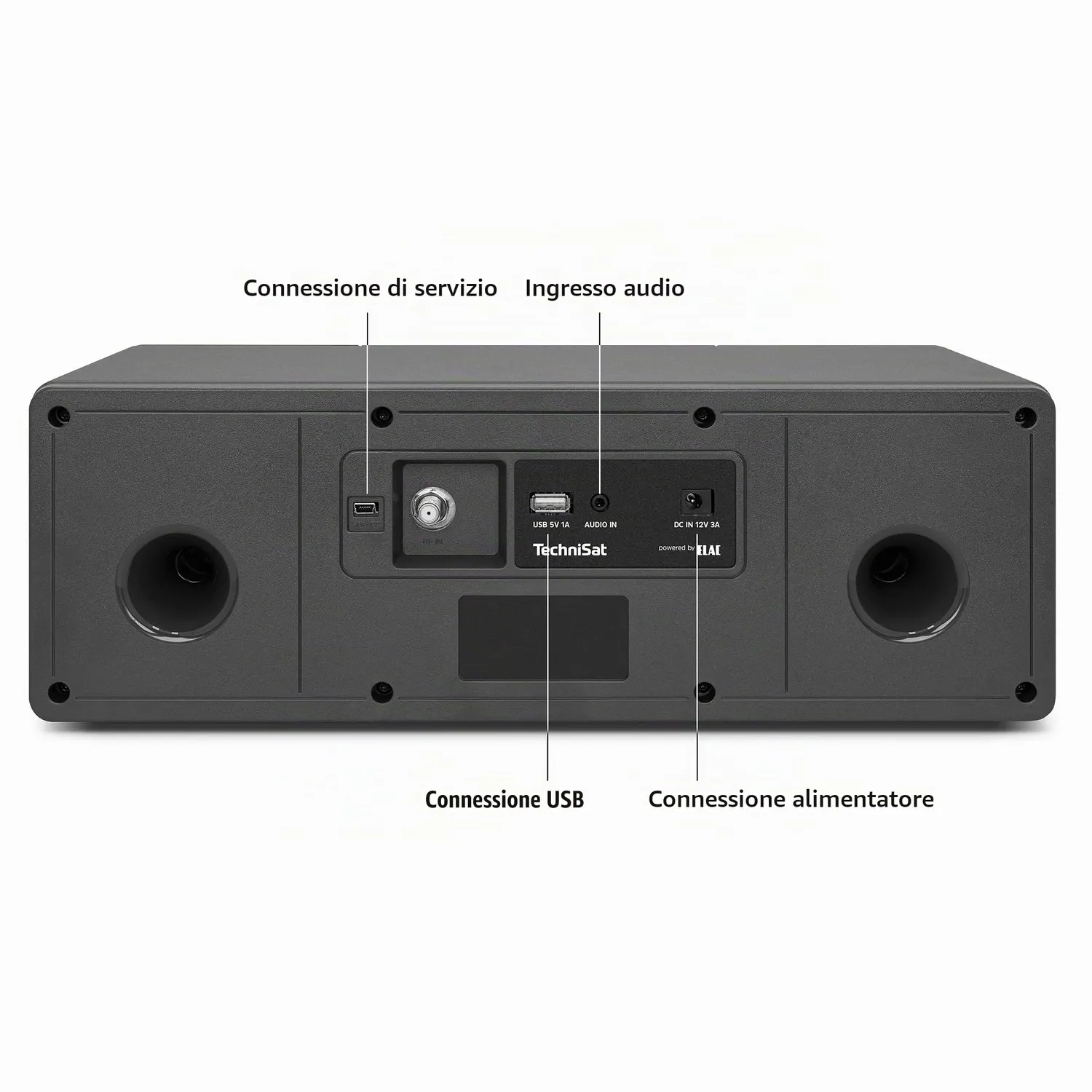 TechniSat DigitRadio 3 IR Radio DAB CD Nero Argento