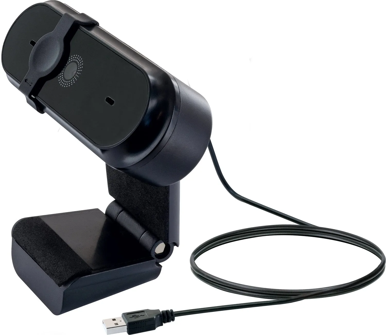 Schwaiger webcam USB 720p HD nera con privacy cover e microfono