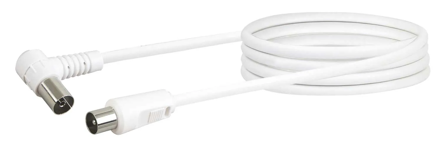 Schwaiger Cavo Antenna TV IEC 75 dB Bianco 1,5 m