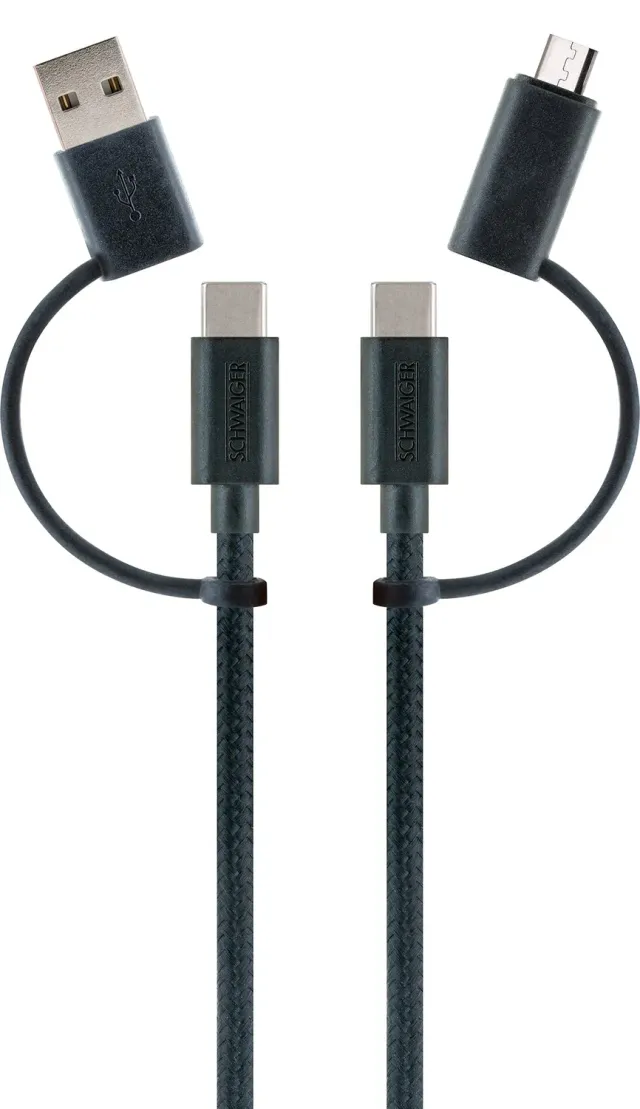 Schwaiger Cavo Ricarica USB 4in1 1,5 m multiplo