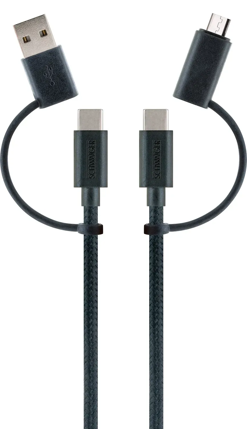 Schwaiger Cavo Ricarica USB 4in1 1,5 m multiplo