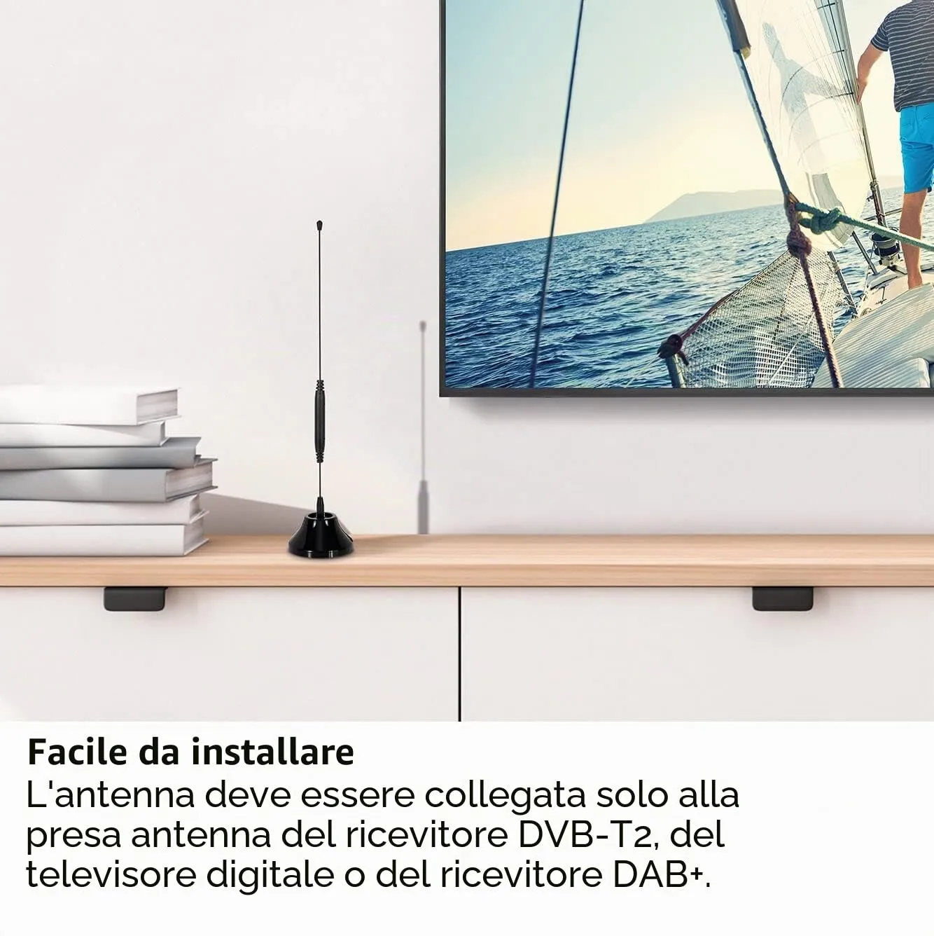 TechniSat DigiFlex TT6 Antenna DVB-T2 Passiva Nera
