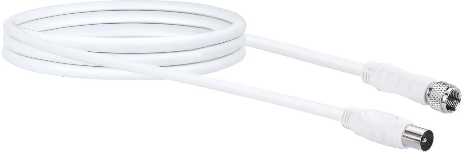 Schwaiger Cavo Antenna SAT F-IEC 90 dB 1,5 m Bianco