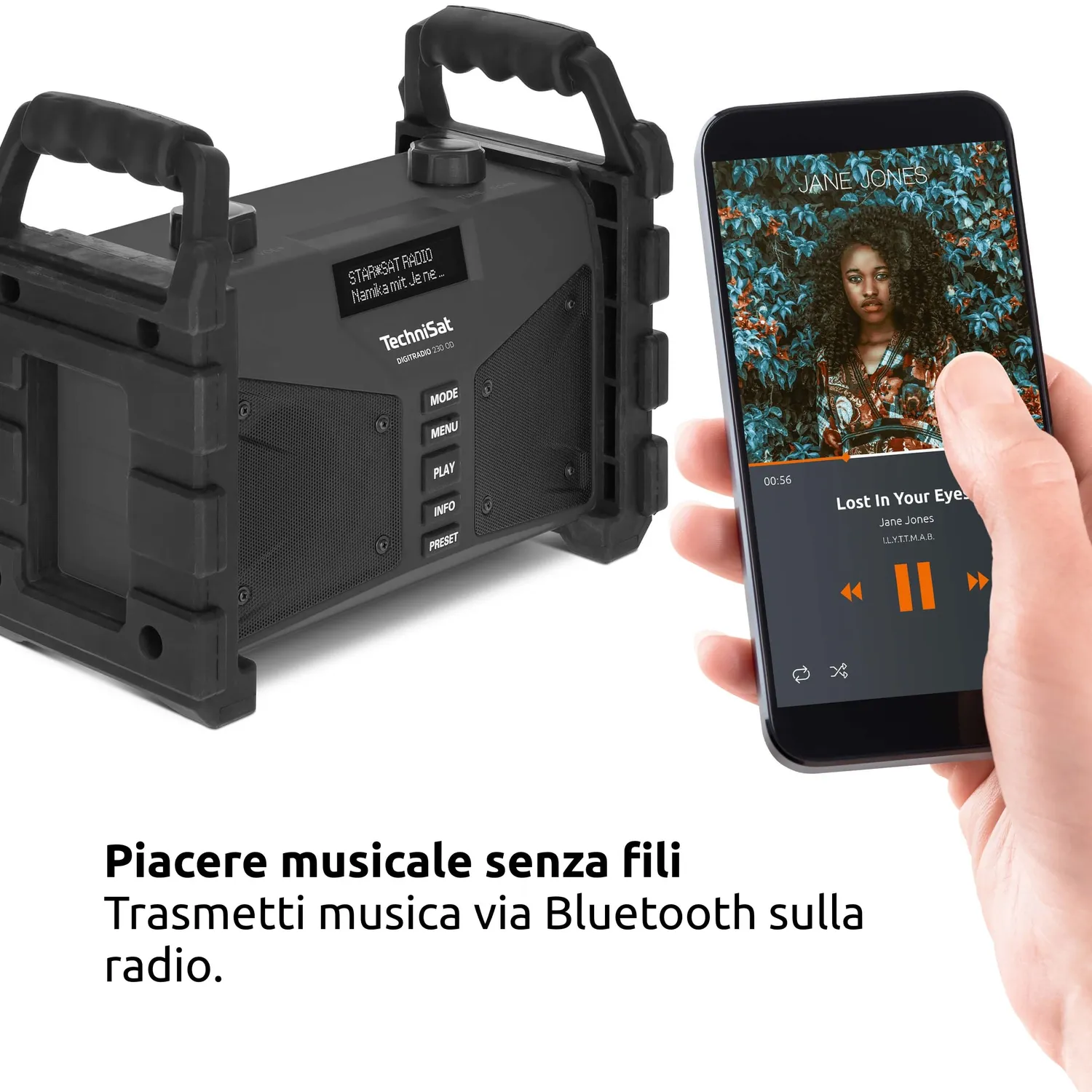 TechniSat DIGITRADIO 230 OD Radio Cantiere DAB+ Nera IP65