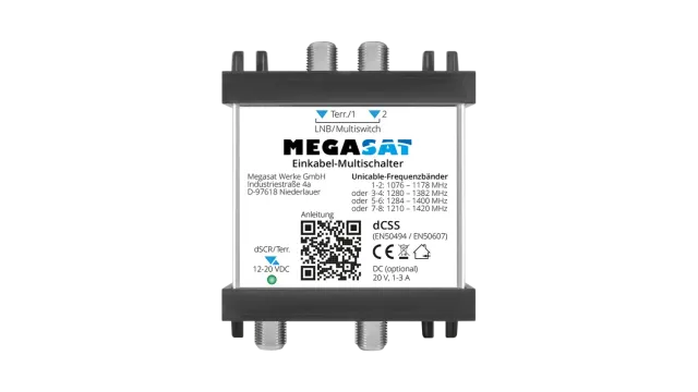Megasat Multiswitch Monocavo Unicable 2 Uscite Sat