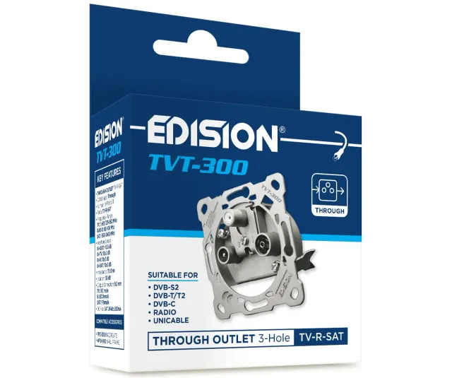 Edision TVT-300 presa antenna passante TV-R-SAT