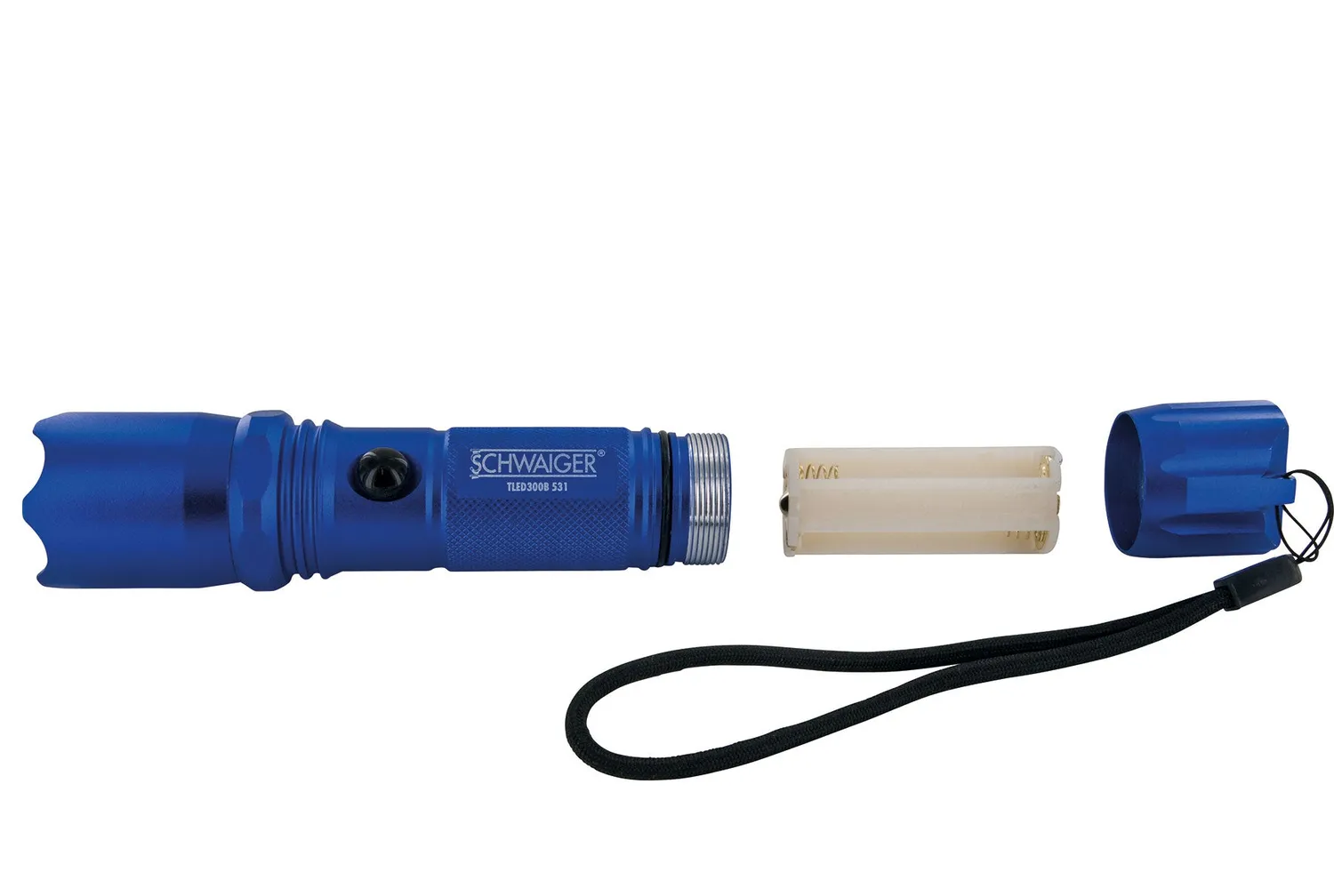 Schwaiger Torcia LED COB 110 lm blu 3x AAA