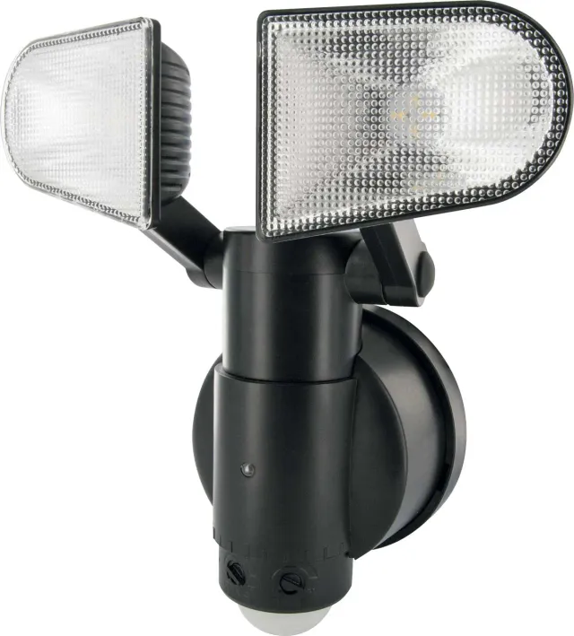 Schwaiger luce LED sensore doppia 400 lm IPX4 nera