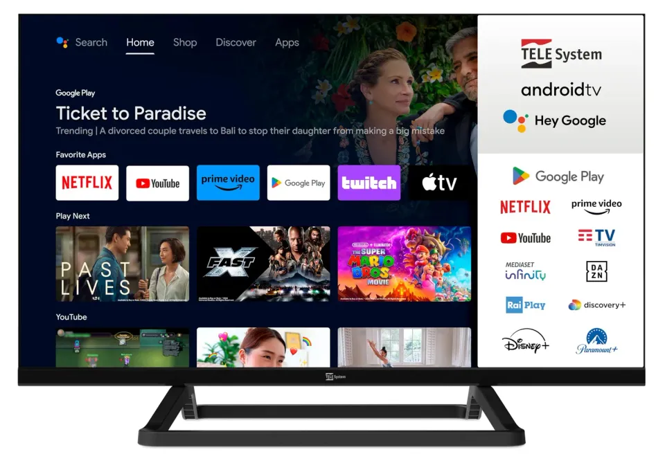 TELE System TS24FL SMG14 Smart TV 24" Android 12V camper