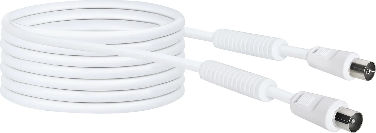 Schwaiger cavo antenna TV 90 dB bianco 1,5 m