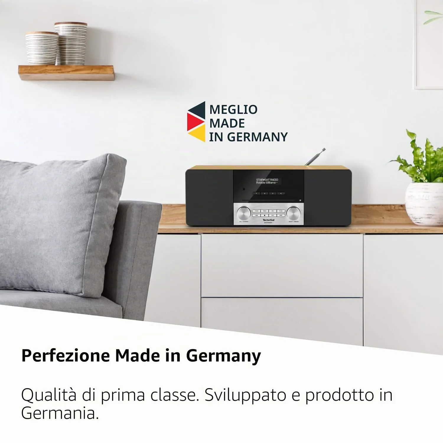 Technisat DigitRadio 3 radio stereo DAB+ rovere con CD