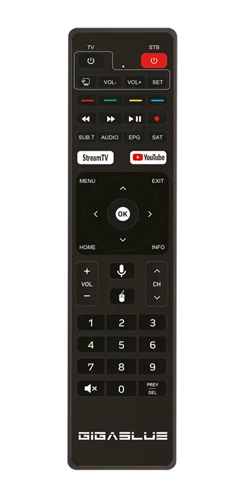 GigaBlue Telecomando Bluetooth X1 4K Android Nero