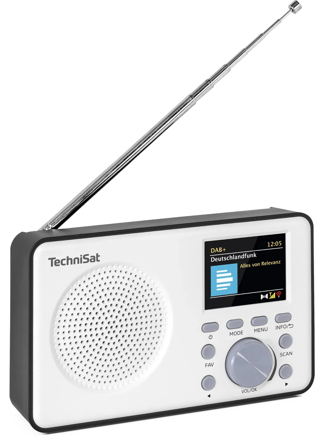 TechniSat Viola 2 C BT radio DAB portatile bianco nero