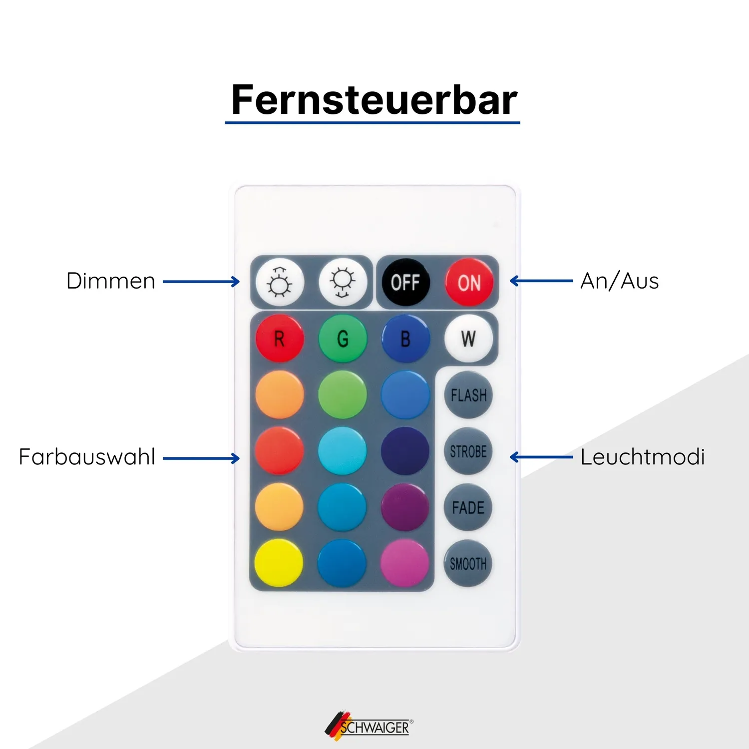 SCHWAIGER lampada solare RGB da appendere con telecomando
