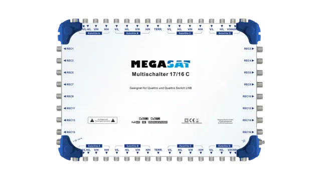 Megasat Multischalter 17/16 C multiswitch 16 uscite 4 satelliti