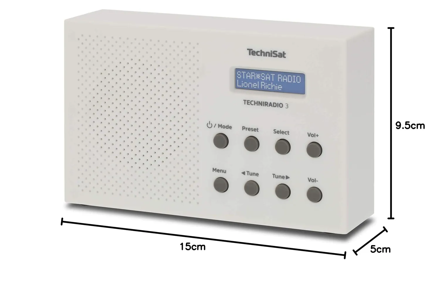 TechniSat TECHNIRADIO 3 Radio DAB+ Portatile Bianca Sveglia