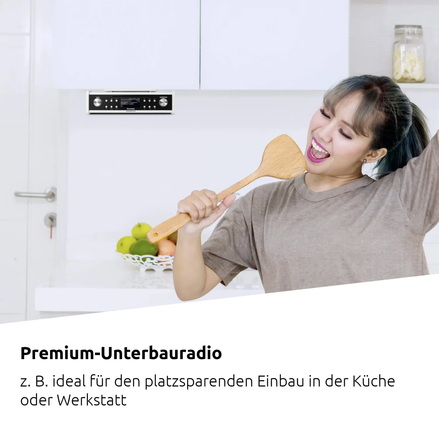 TechniSat DigitRadio 20 CD radio cucina DAB+ con CD bianca