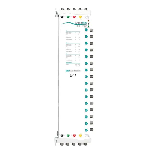 Fracarro SWI8516PLUS multiswitch 5x16 in cascata