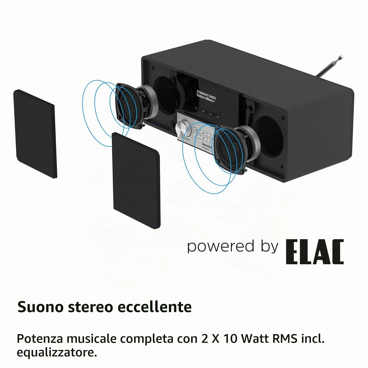 TechniSat DigitRadio 3 IR Radio DAB CD Nero Argento