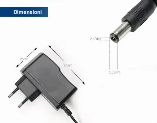 Edision Alimentatore 12V 1A 2pin EU per Proton Picco
