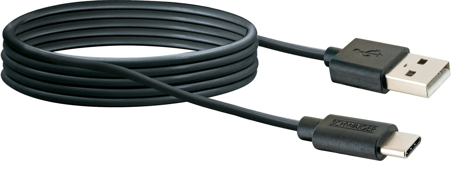 Schwaiger Cavo USB-C USB-A 2 m Nero 5 Gbps