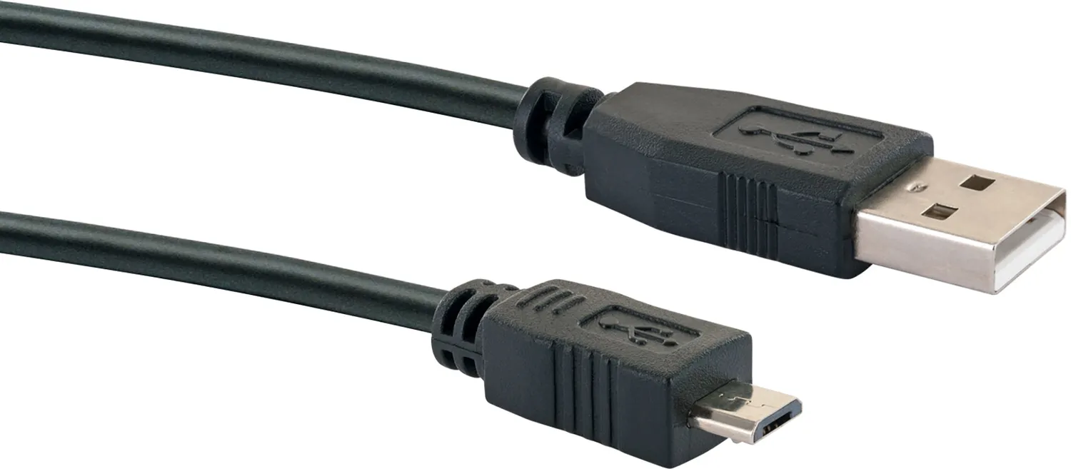 Schwaiger Cavo USB 2.0 Micro-B Ricarica 480Mbps 1m Nero