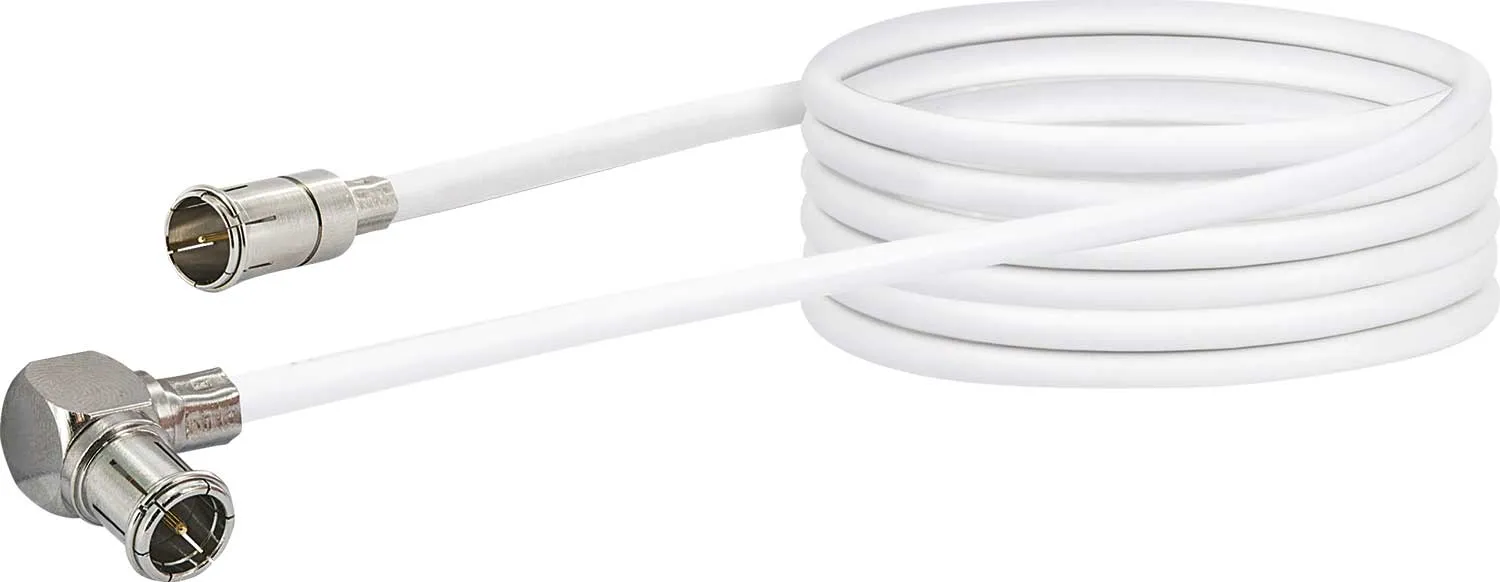 Schwaiger cavo modem antenna TV 5 m spina 90° bianco