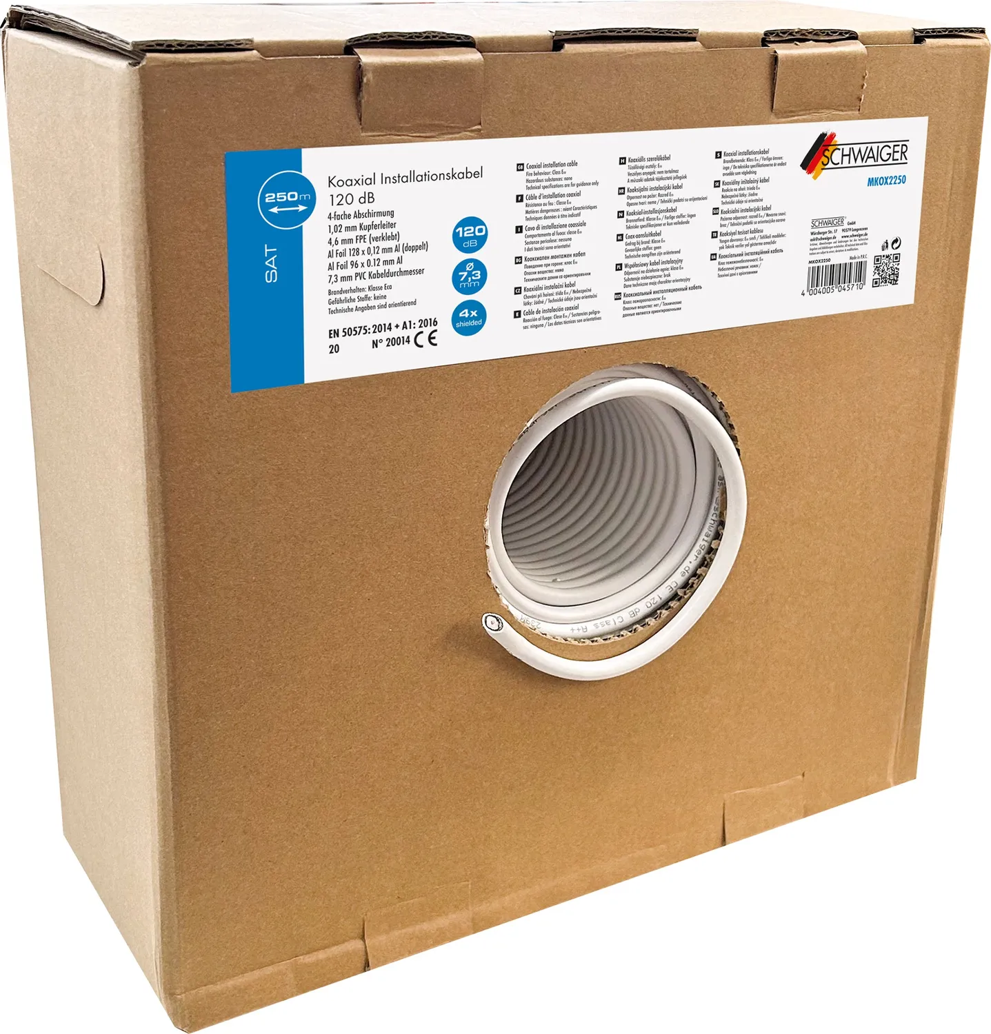SCHWAIGER Cavo Coassiale 120 dB Bobina 100 m per SAT Antenna