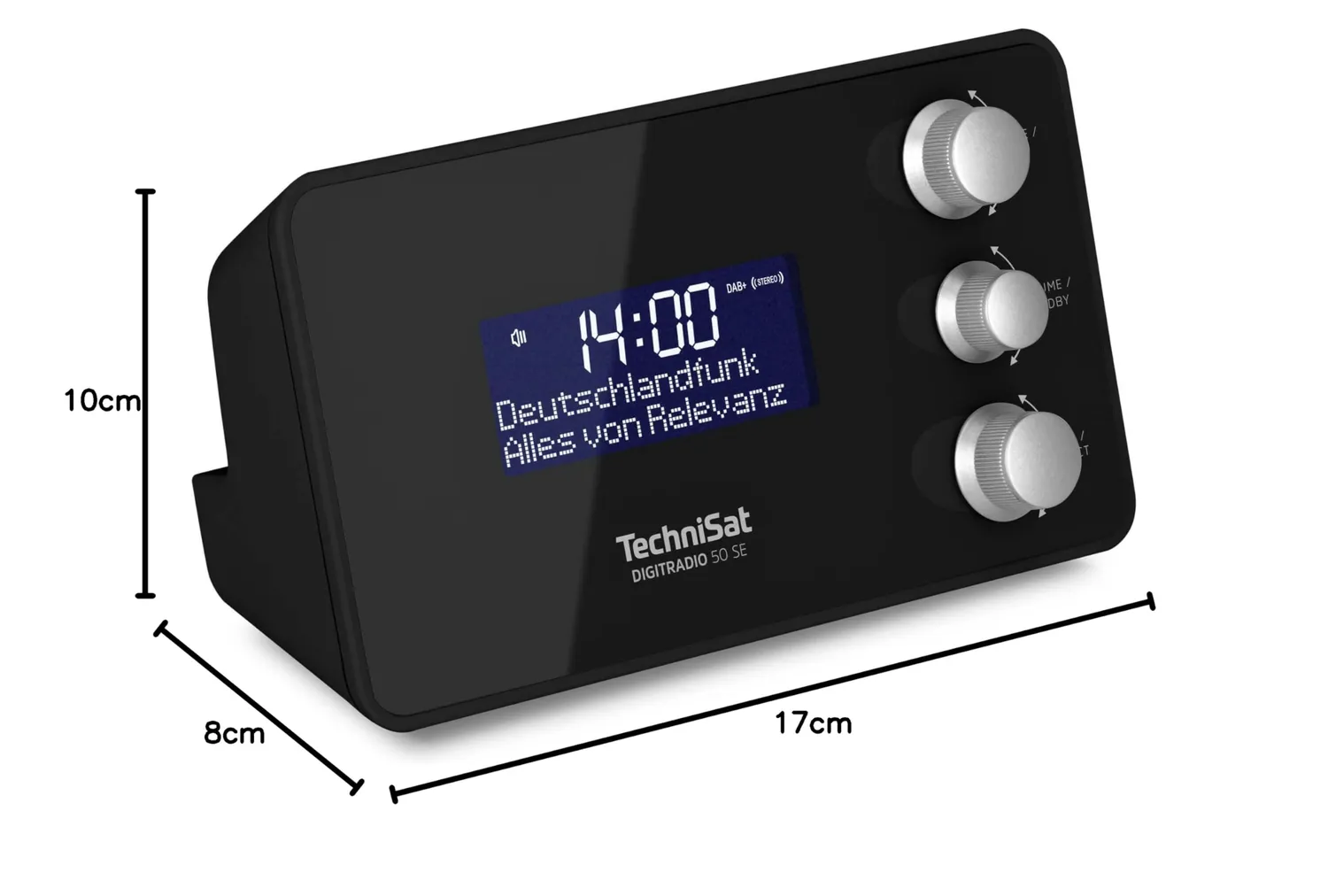 TechniSat DIGITRADIO 50 SE Radiosveglia DAB+ FM Nera 1,5W