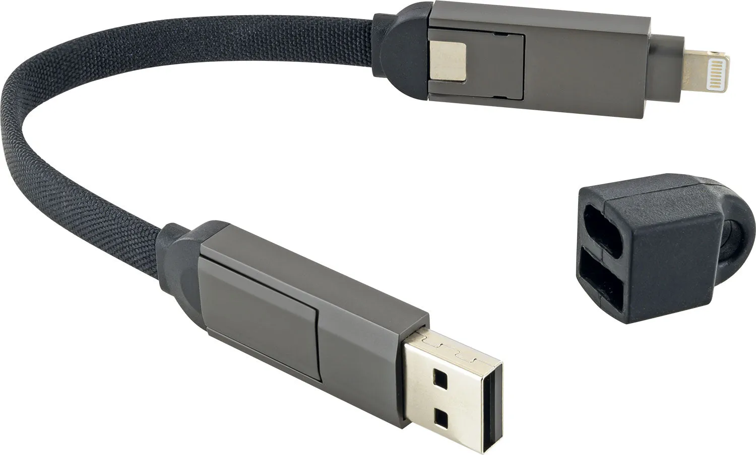 Schwaiger 4 in 1 cavo USB-C Lightning 60W nero