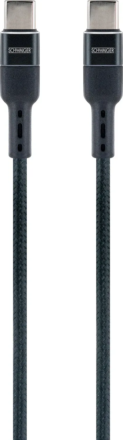 Schwaiger Cavo USB-C a USB-C 1,2 m 60W ricarica