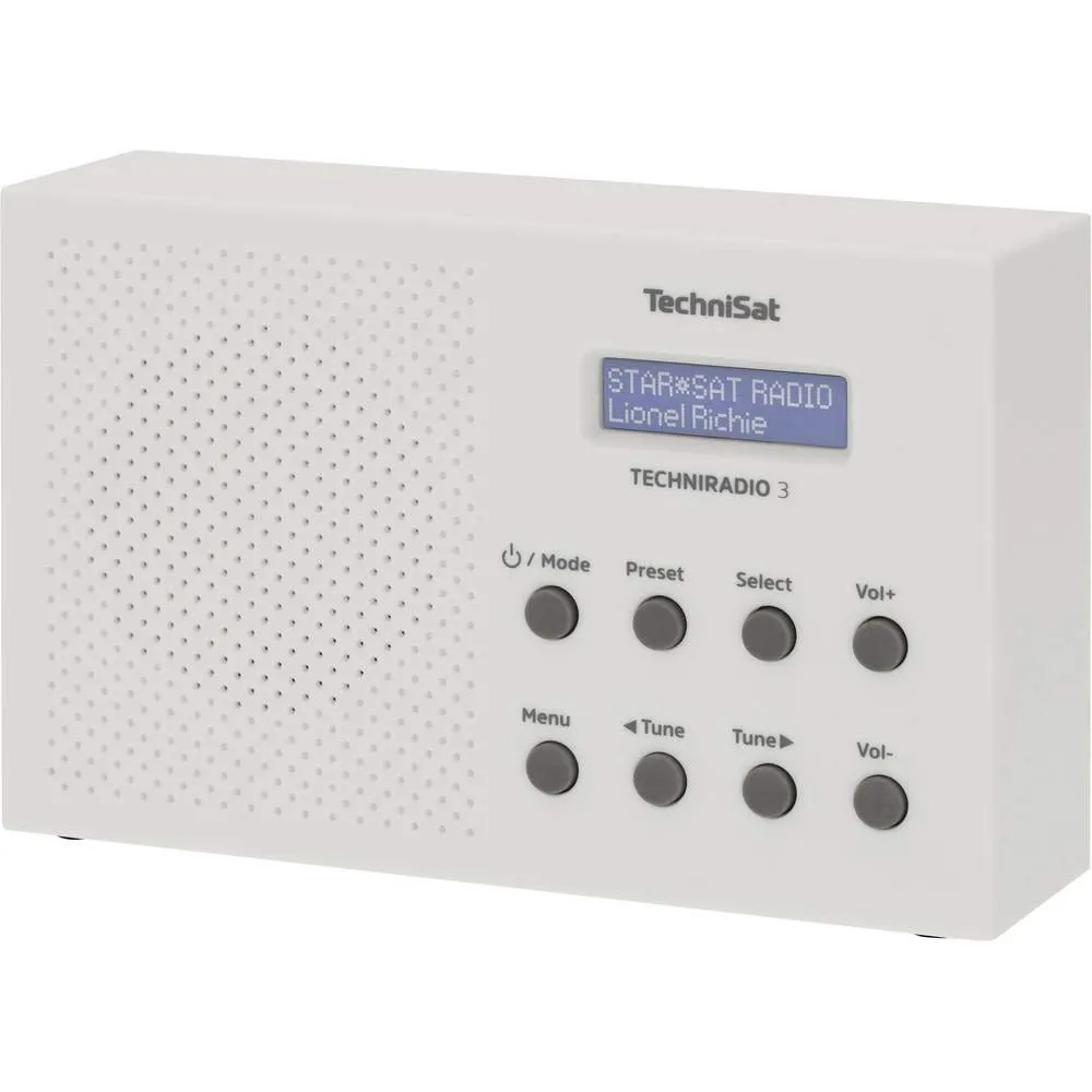TechniSat TECHNIRADIO 3 Radio DAB+ Portatile Bianca Sveglia