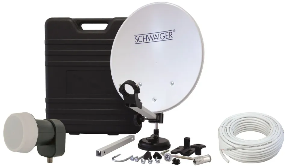 Schwaiger Kit SAT Camping Antenna 35 cm Single LNB 1 Utente