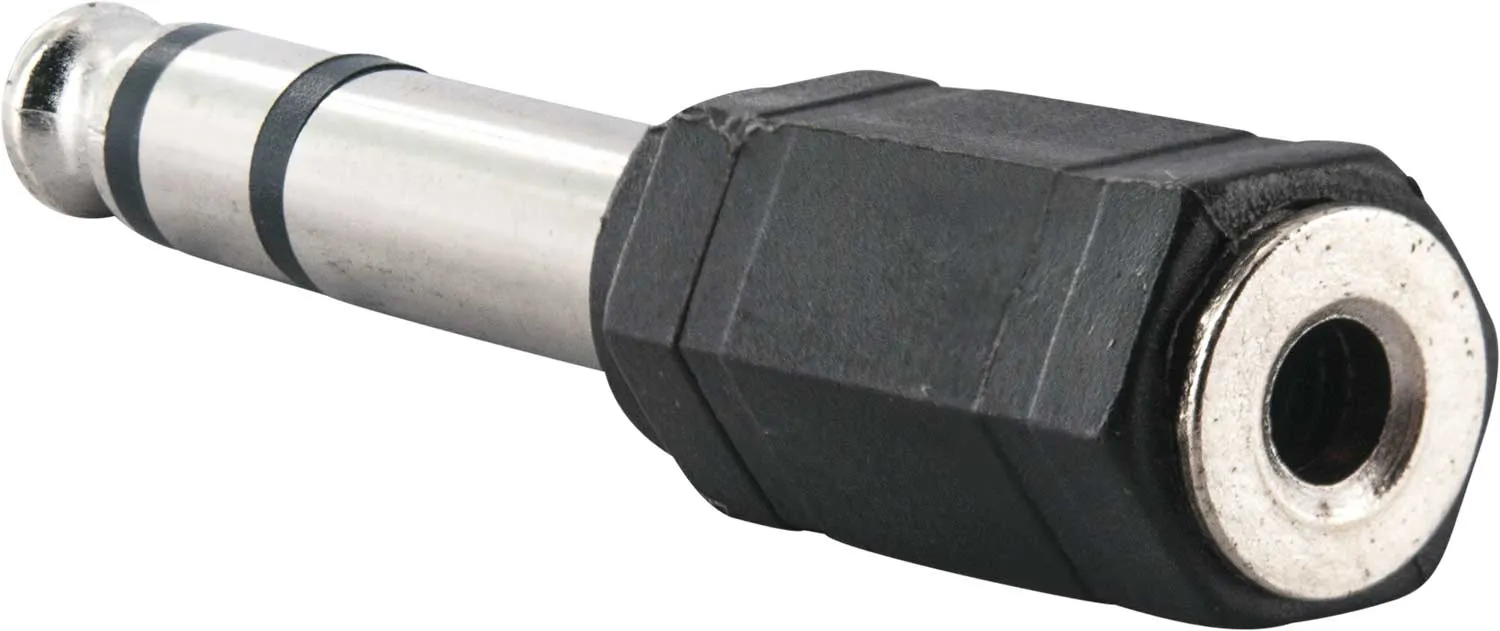 SCHWAIGER Adattatore Cuffie Stereo jack 3,5-6,3 mm nero