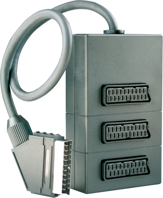 Schwaiger Distributore SCART 3 Vie Nero 21 Pin