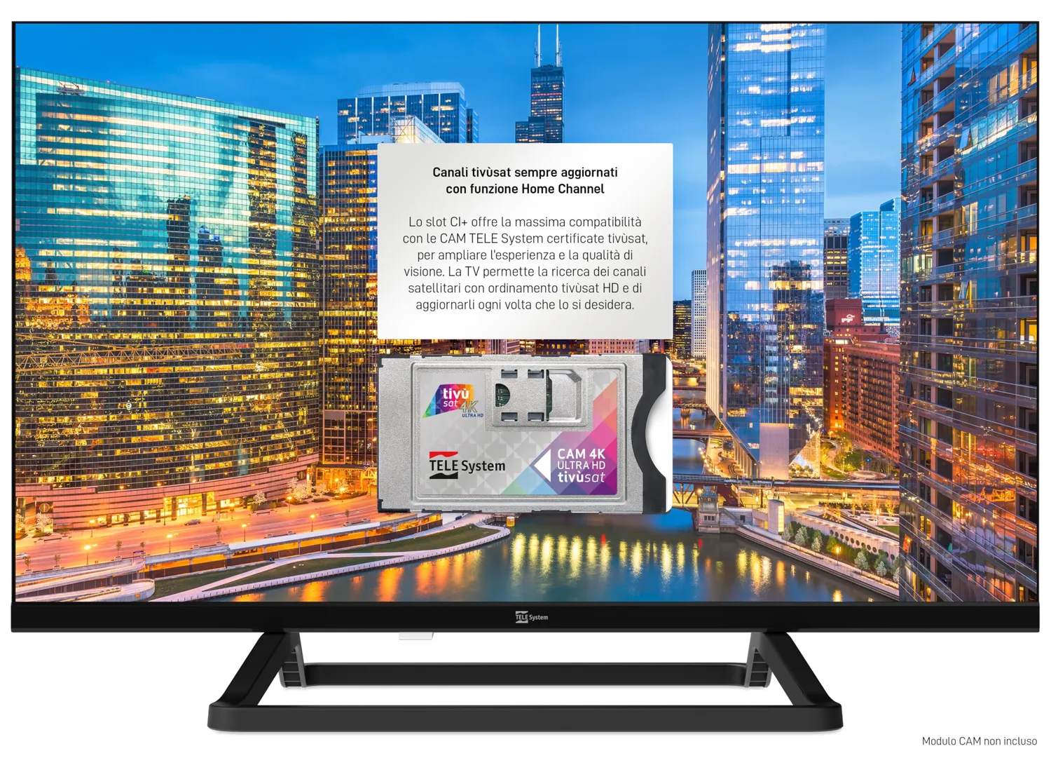 TELE System TS24 LS14 TV 24 pollici DVB-T2/S2 tivùsat